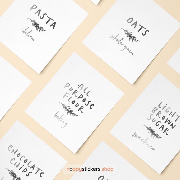 36 Labels • Poppit Minimalist Pantry for Kitchen Storage • Organization Labels - Picture 12 of 17